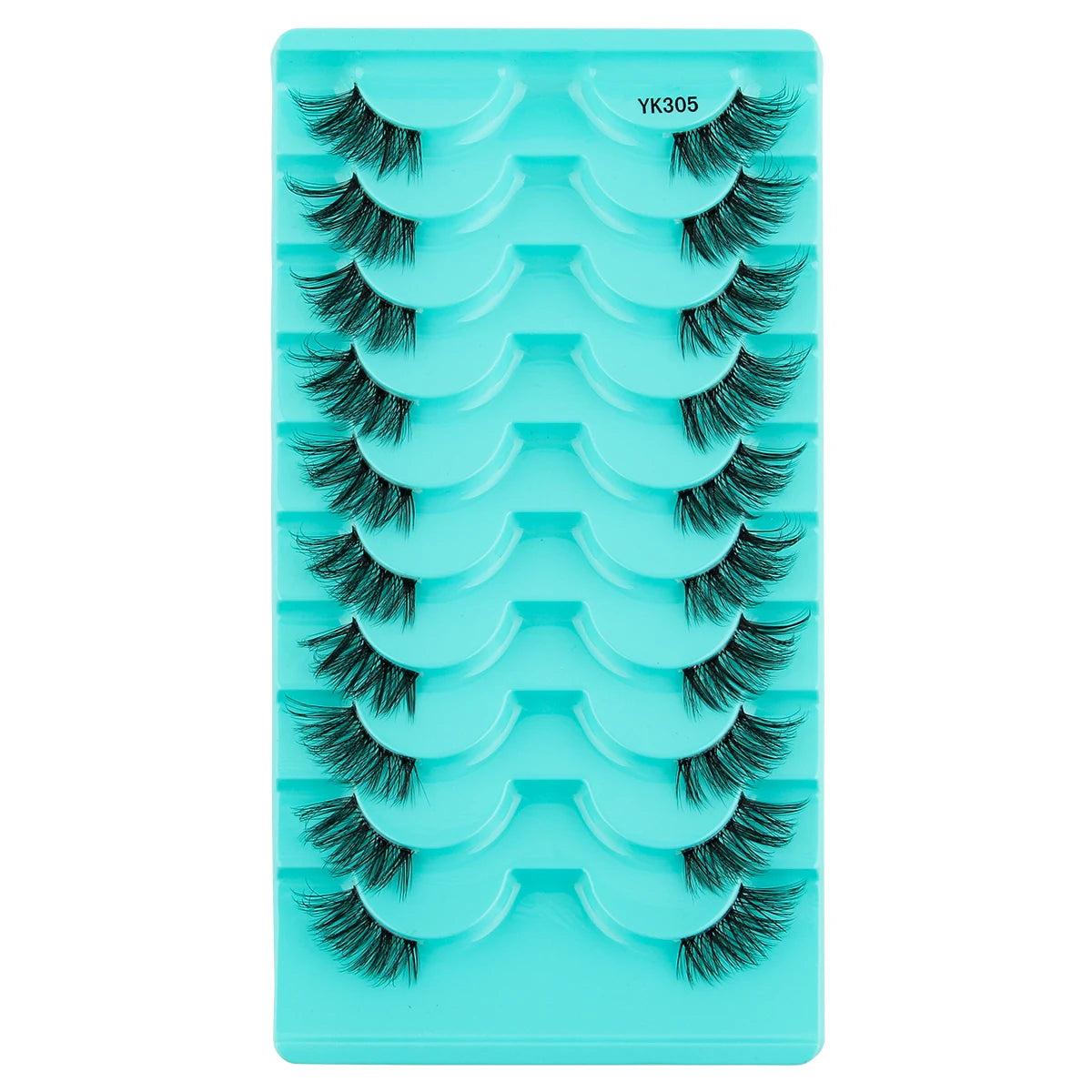 New Half Eyelashes 3/10Pairs Half Lashes Natural 3D Cat Eye Lashes Clear Stem False Eyelash Extension Makeup Faux Cils maquiagem Purest Peak